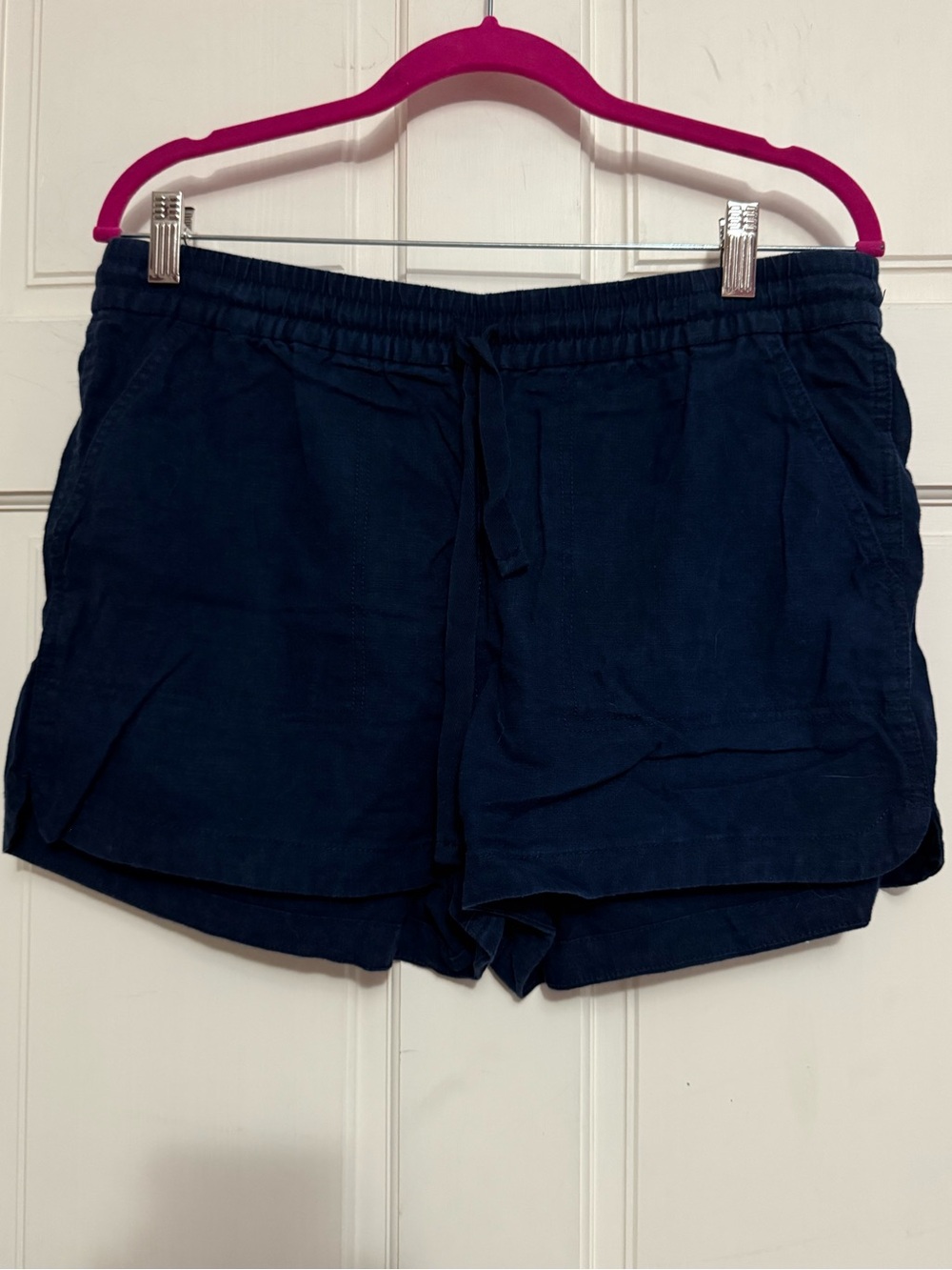 J. Crew Navy Linen Drawstring Shorts